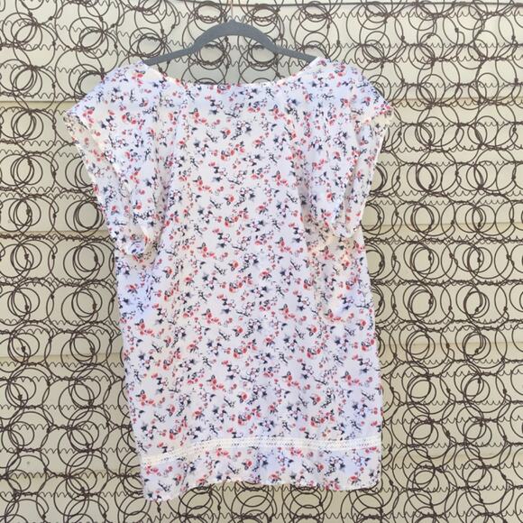 Motherhood Oh Baby short sleeve floral blouse slinky MEDIUM maternity - Picture 5 of 5